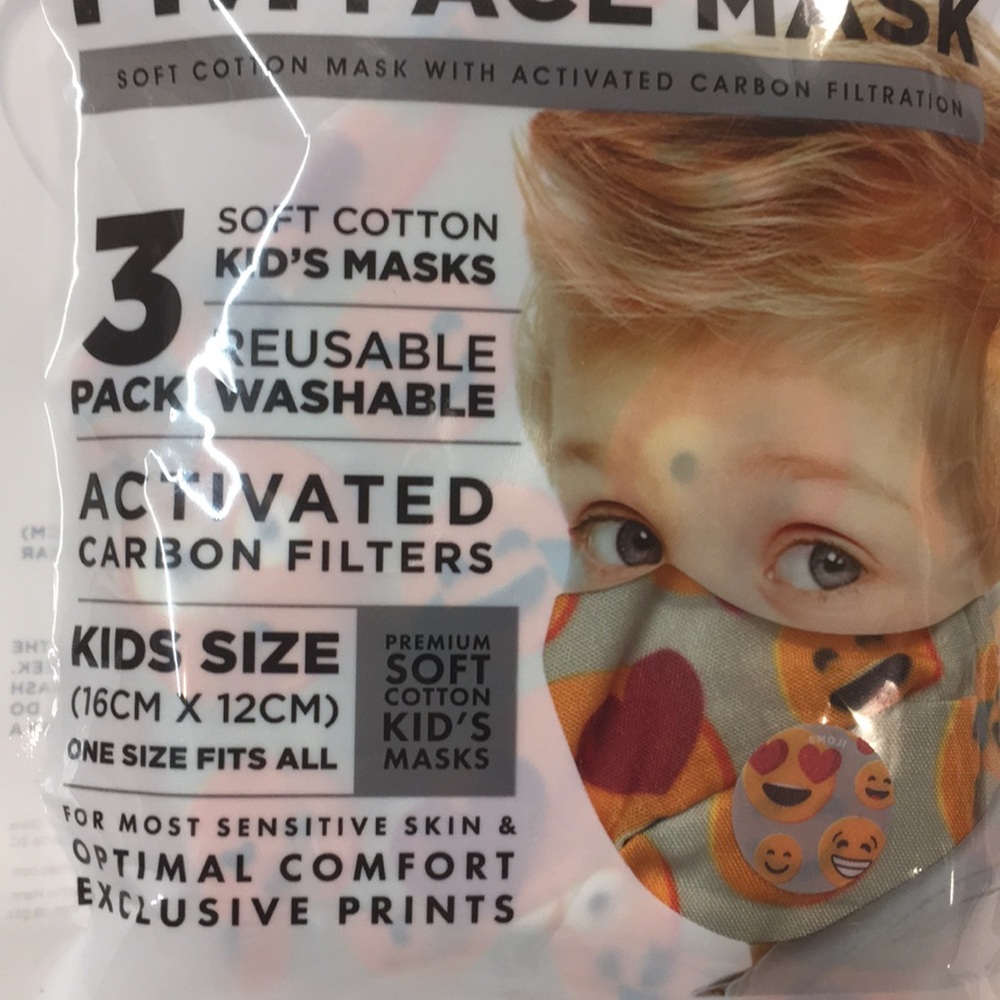 Girls 3 Face Mask Pack /Reusable/ Washable